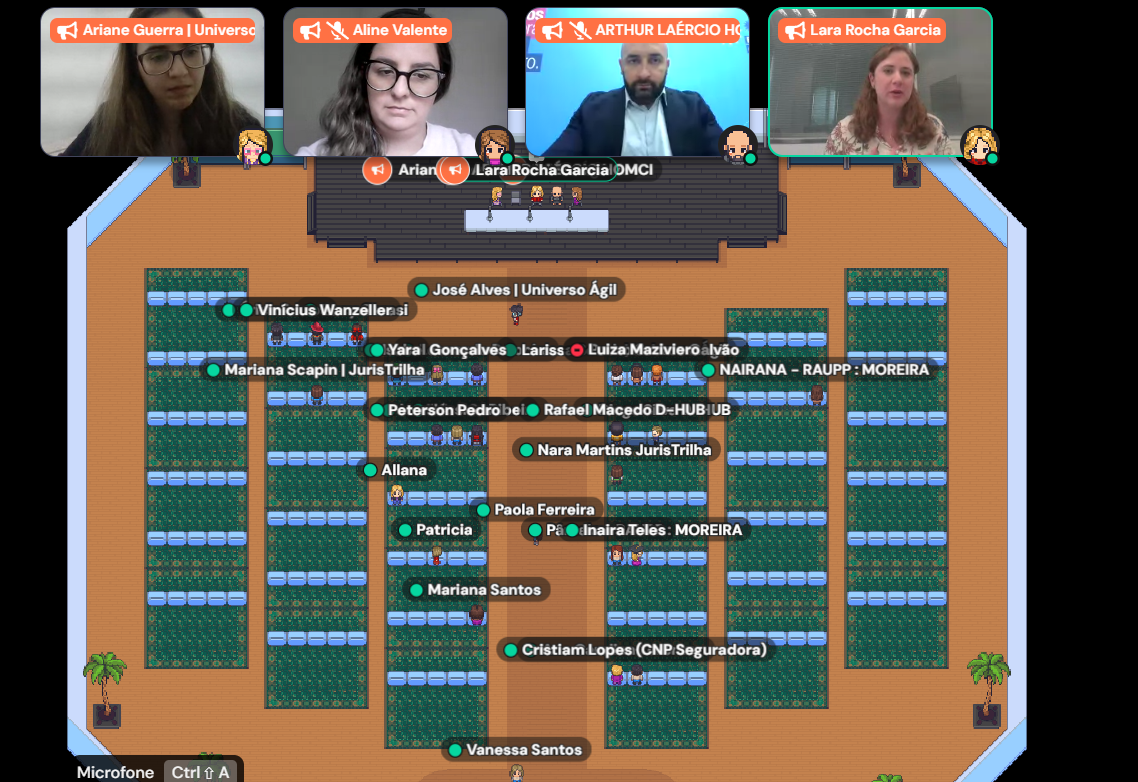 Participantes da edição anterior reunidos no ambiente virtual do evento